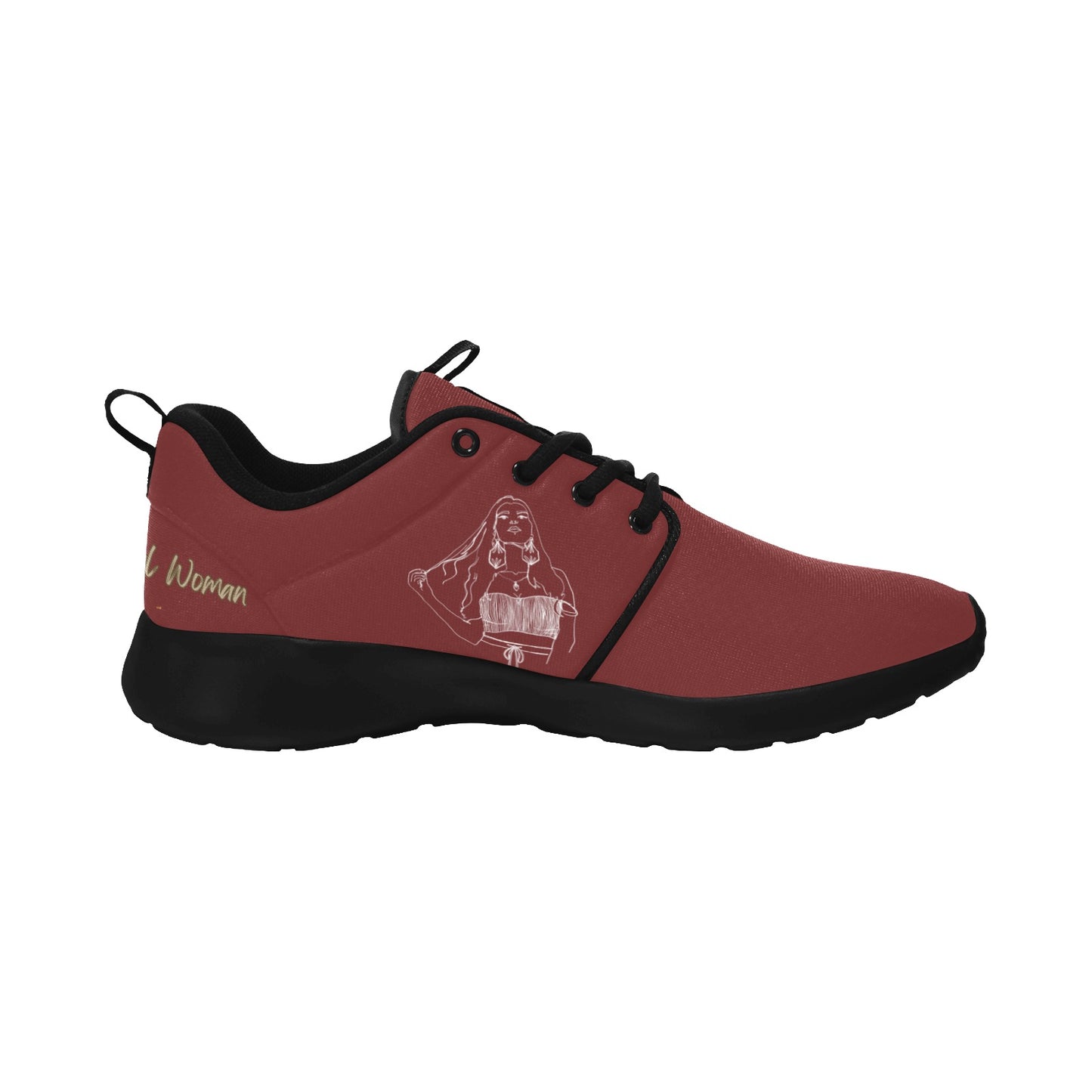 Natural Woman THINKING (WL) MAROON w/ Black Sole Sneakers