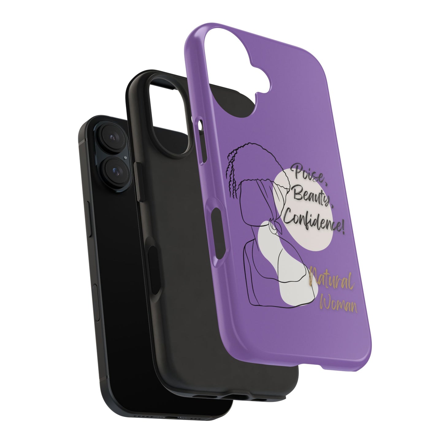 Natural Woman Puff (BL)Tough Phone Cases LIGHT PURPLE