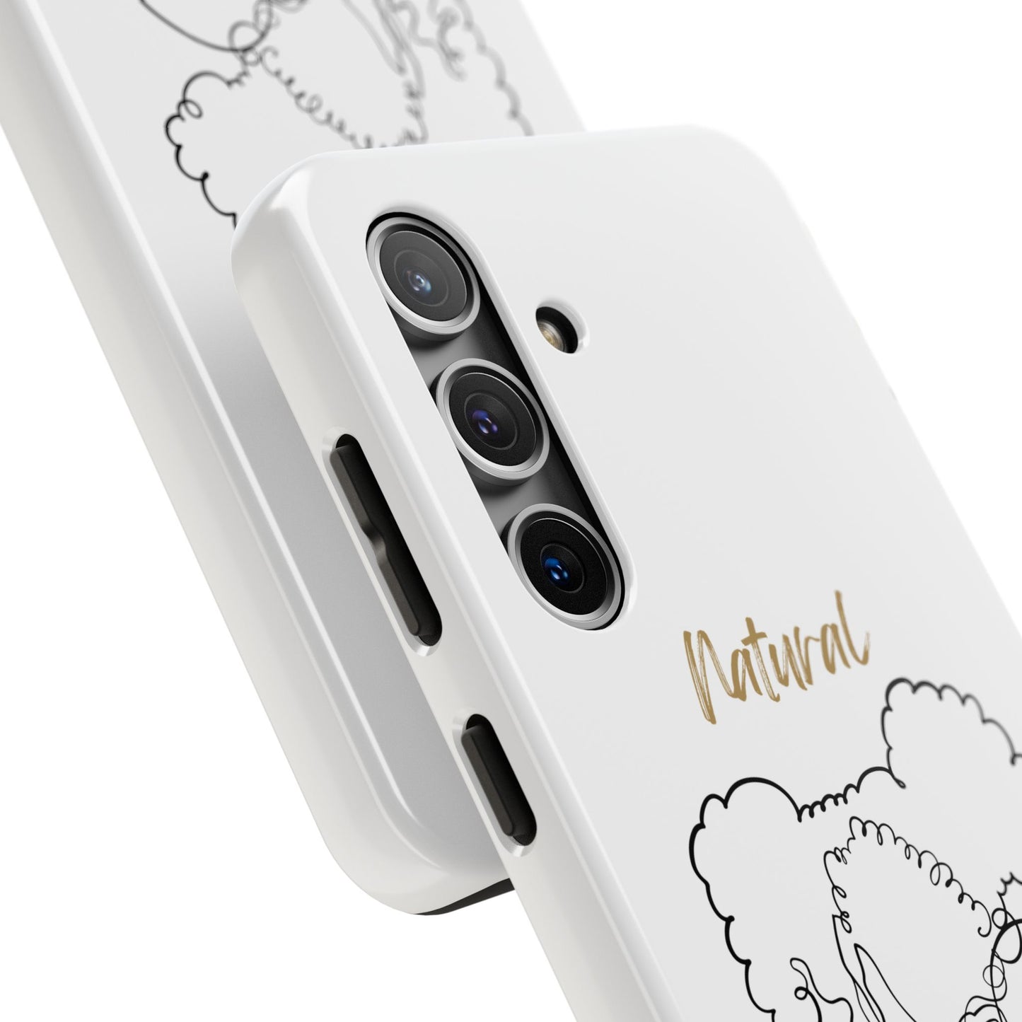 Natural Woman Twin Puffs (BL) Tough Phone Case WHITE