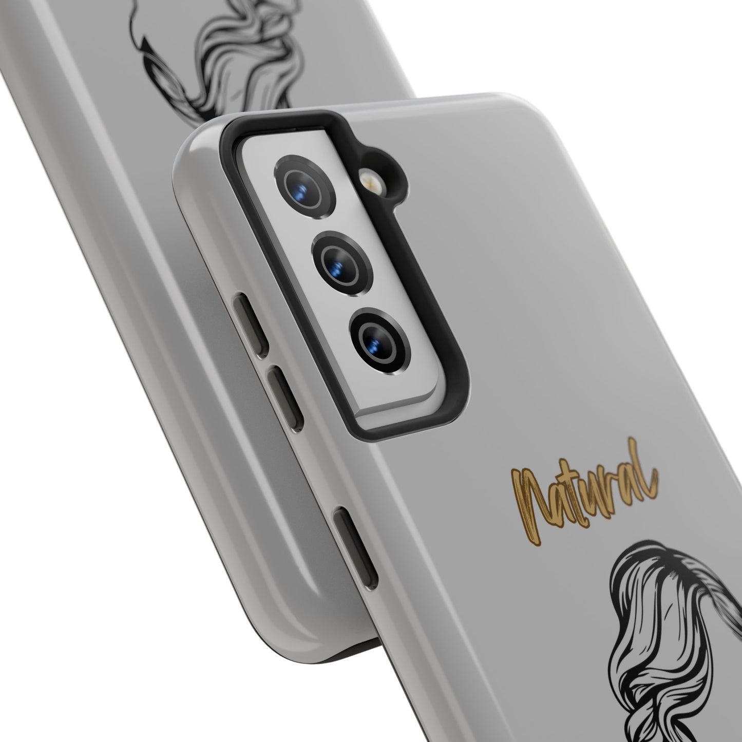 Natural Woman Long Curl (BL)Tough Phone Cases LIGHT GREY