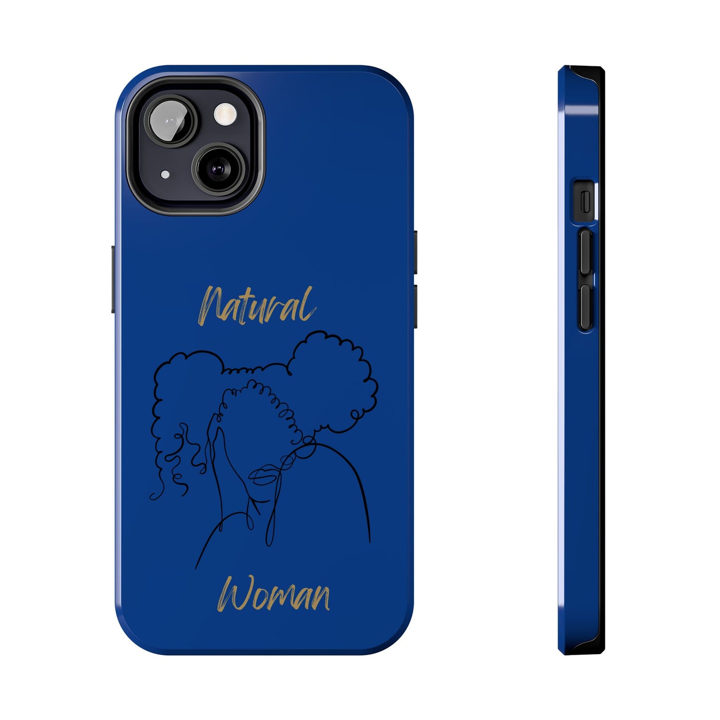 Natural Woman Twin Puffs (BL)Tough Phone Cases DARK BLUE