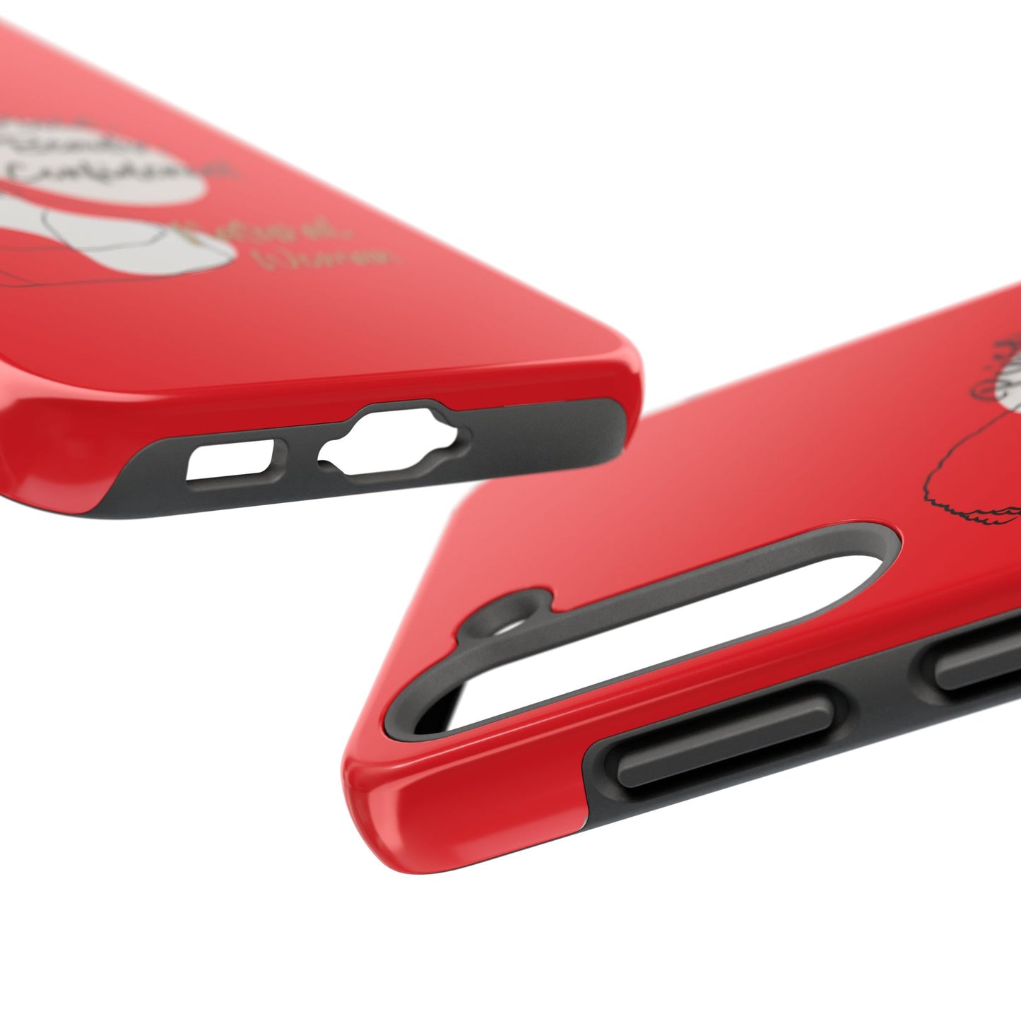 Natural woman Puff (BL)Tough Phone Cases RED