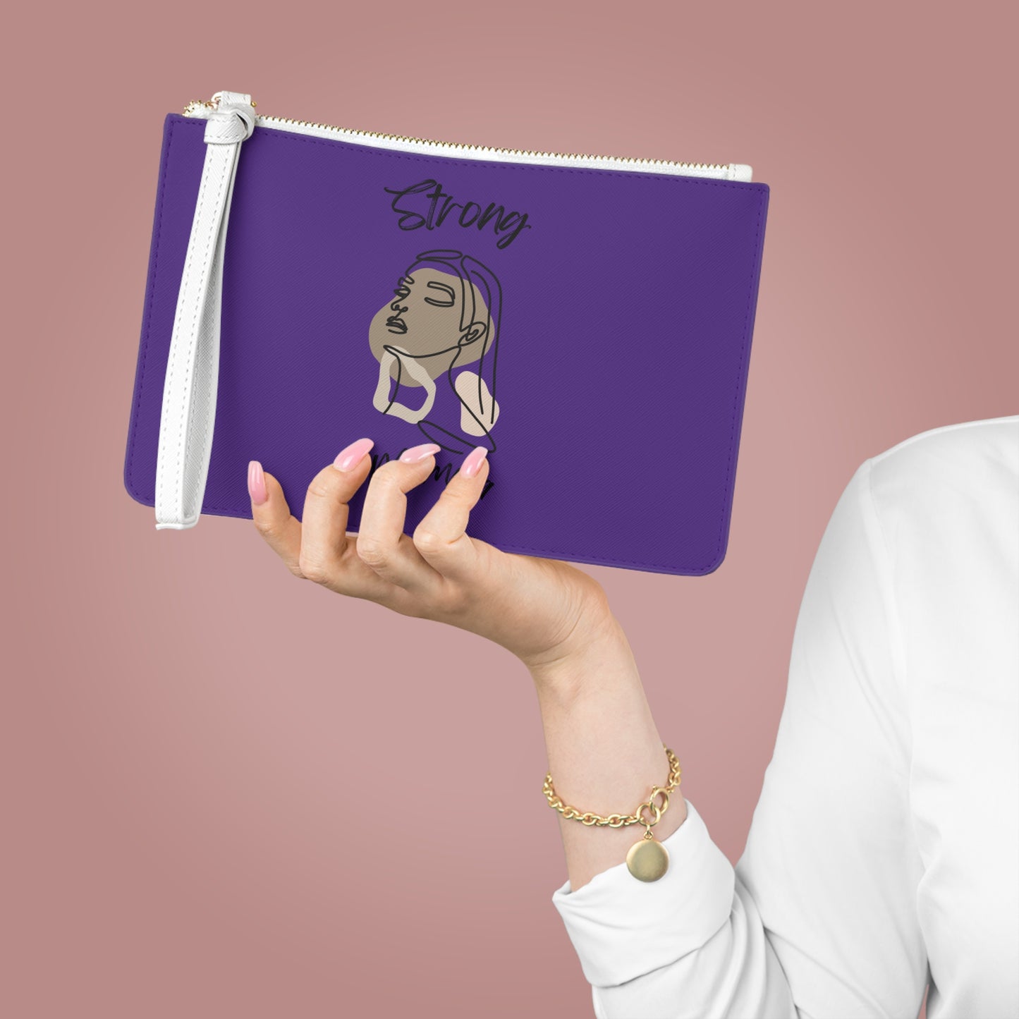 Strong Momma (BL) Clutch Bag PURPLE