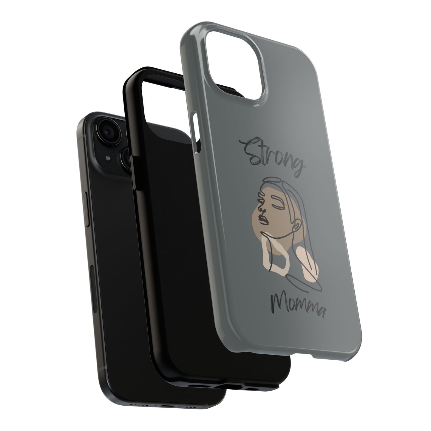 STRONG MOMMA Samsung Galaxy Tough Phone Cases (BL) Dark Grey