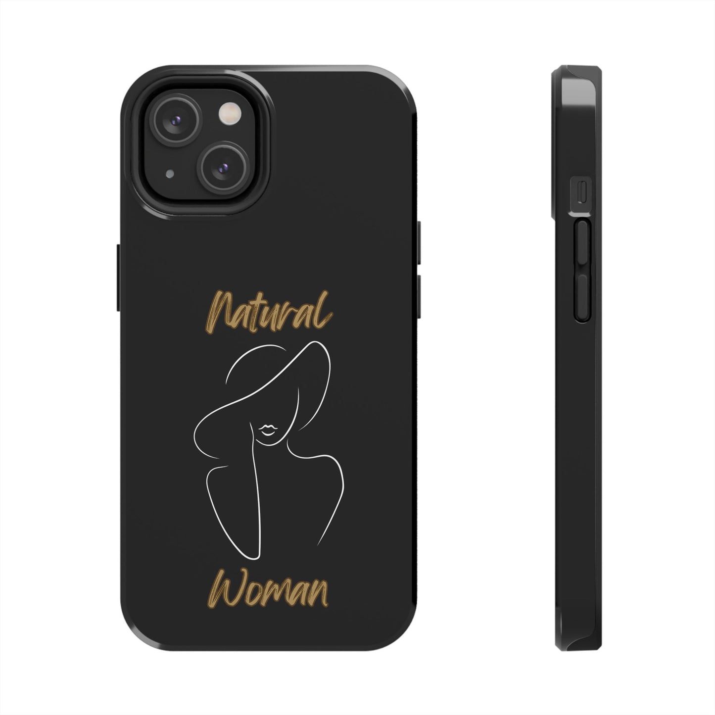 Natural Woman Sun Hat (WL) Tough Phone Cases BLACK