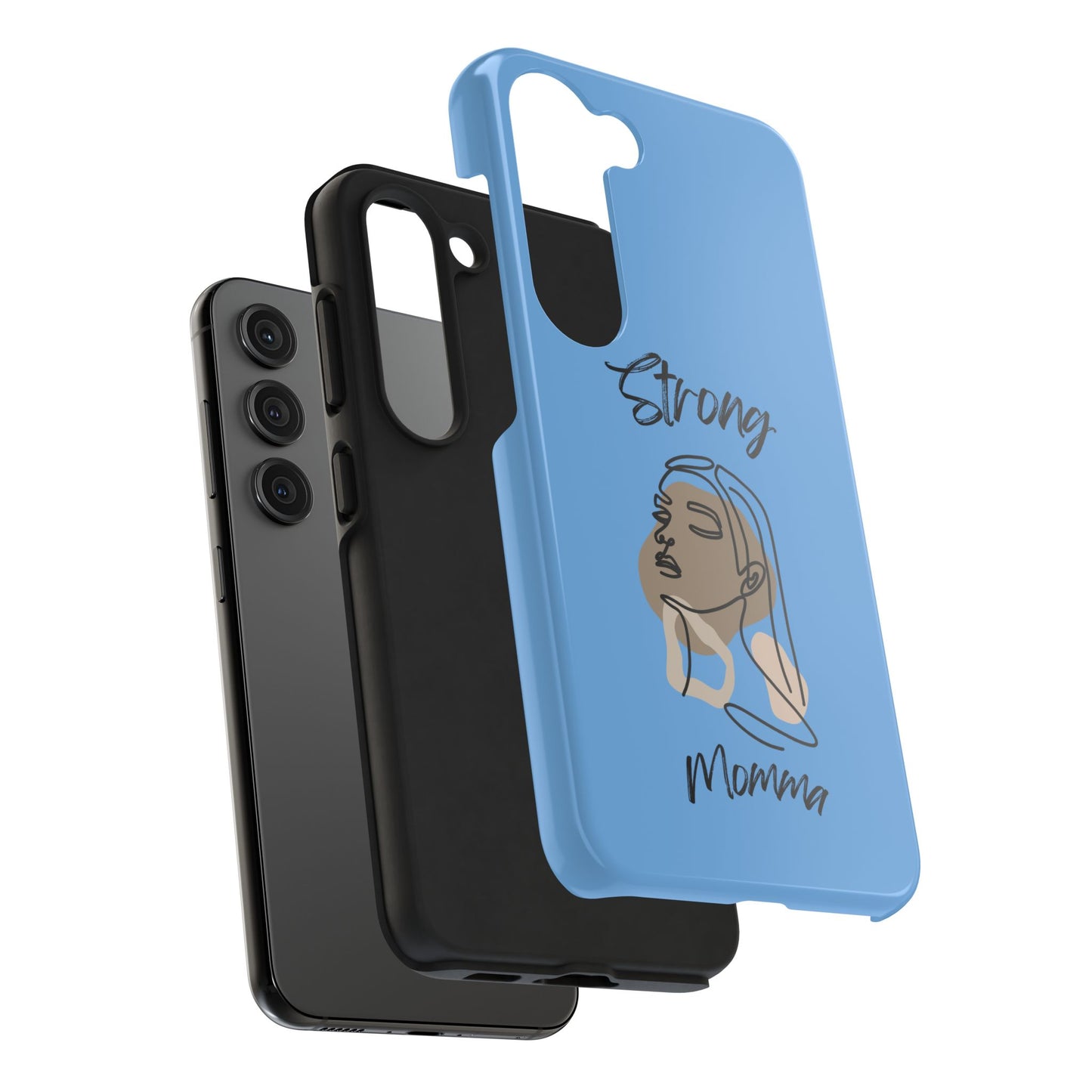 STRONG MOMMA Samsung Galaxy Tough Phone Cases (BL) Light Blue