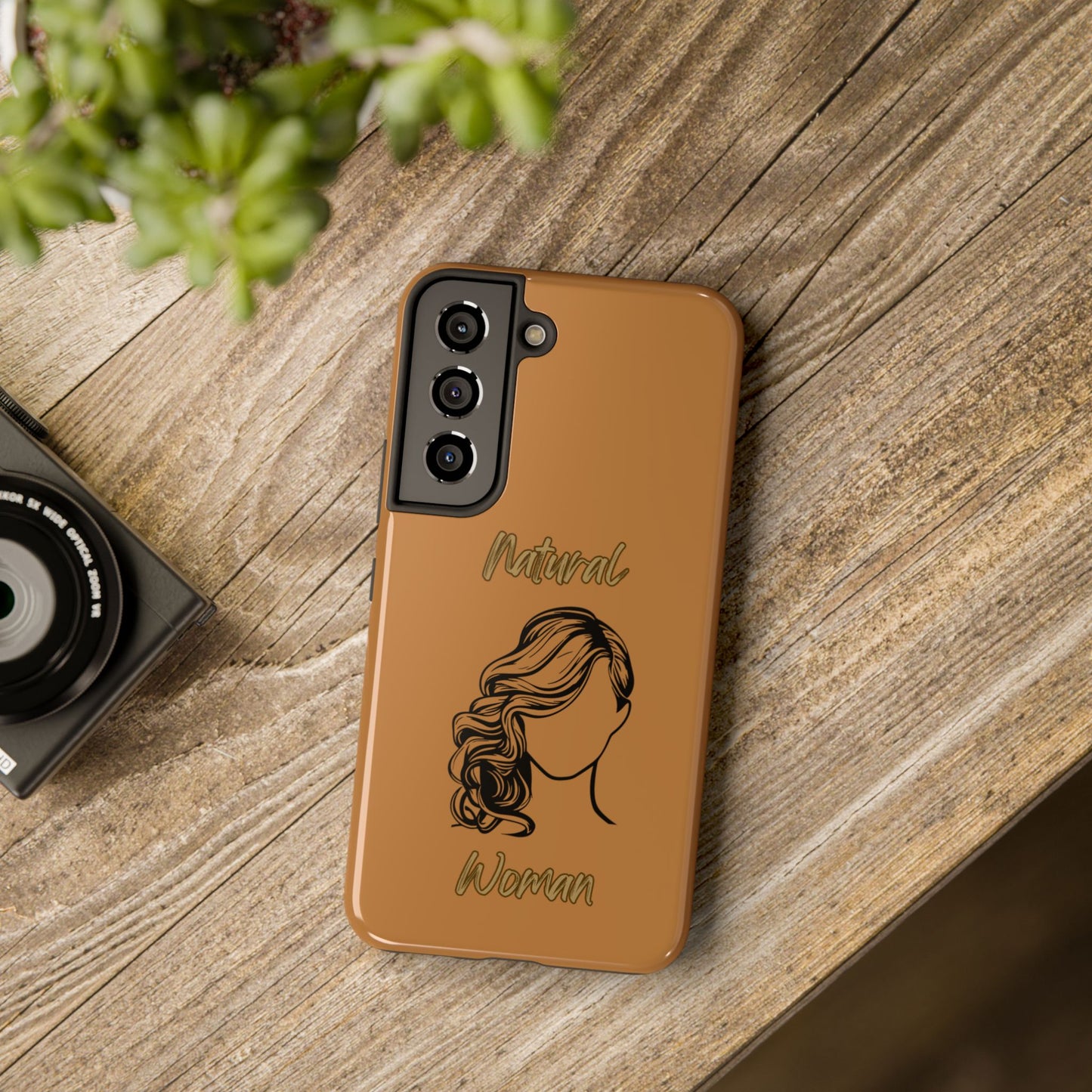 Natural Woman Long Curl (BL)Tough Phone Cases LIGHT BROWN