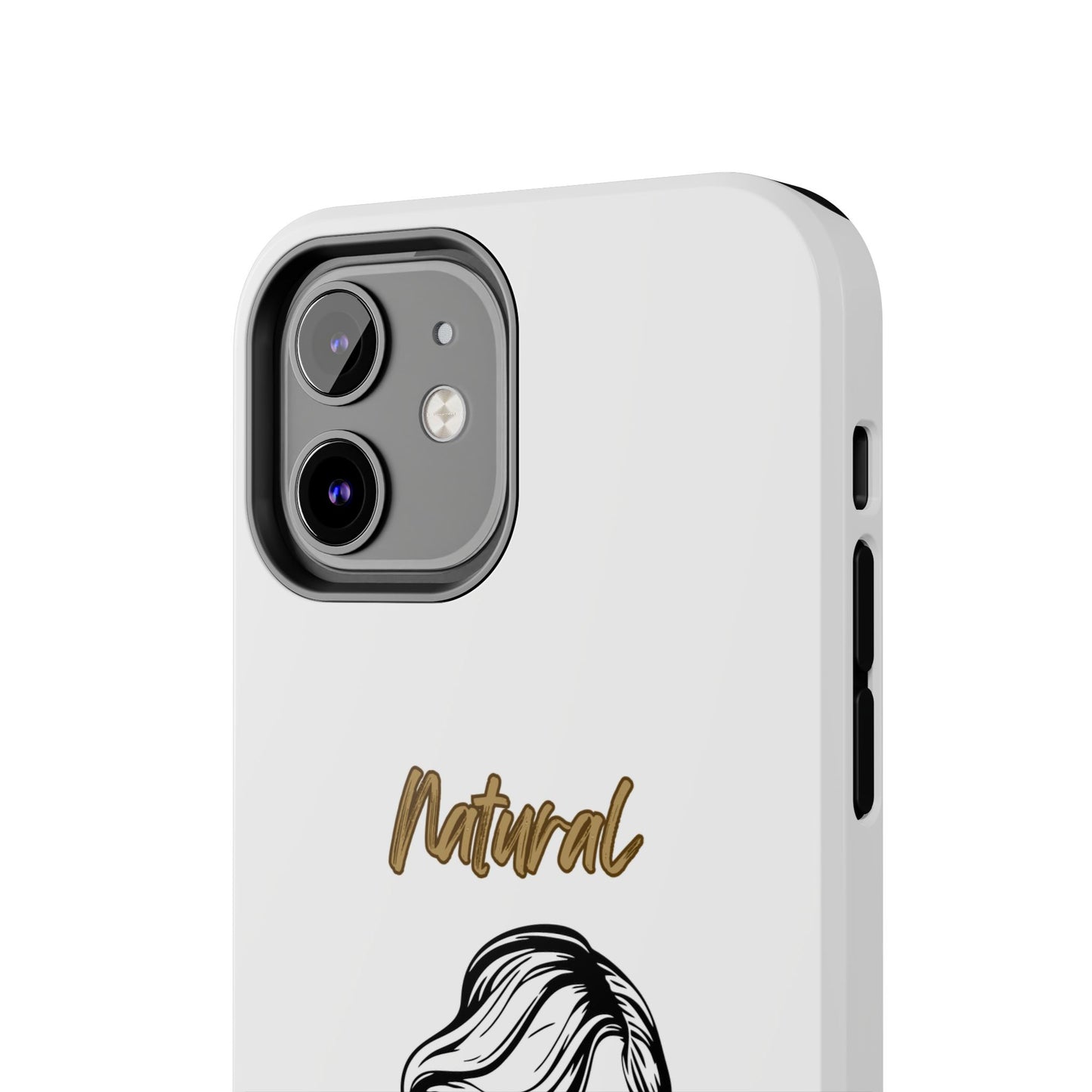Natural Woman Long Curl (BL)Tough Phone Cases WHITE