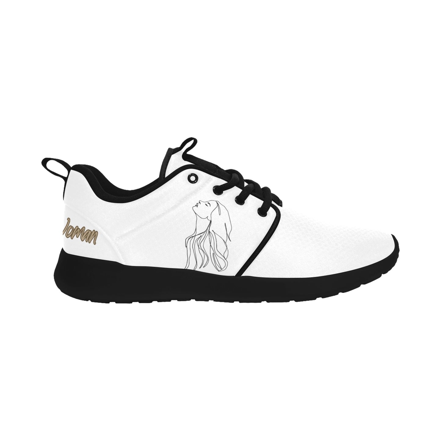Natural Woman APPRECIATION (BL) WHITE w/ Black Sole Sneakers