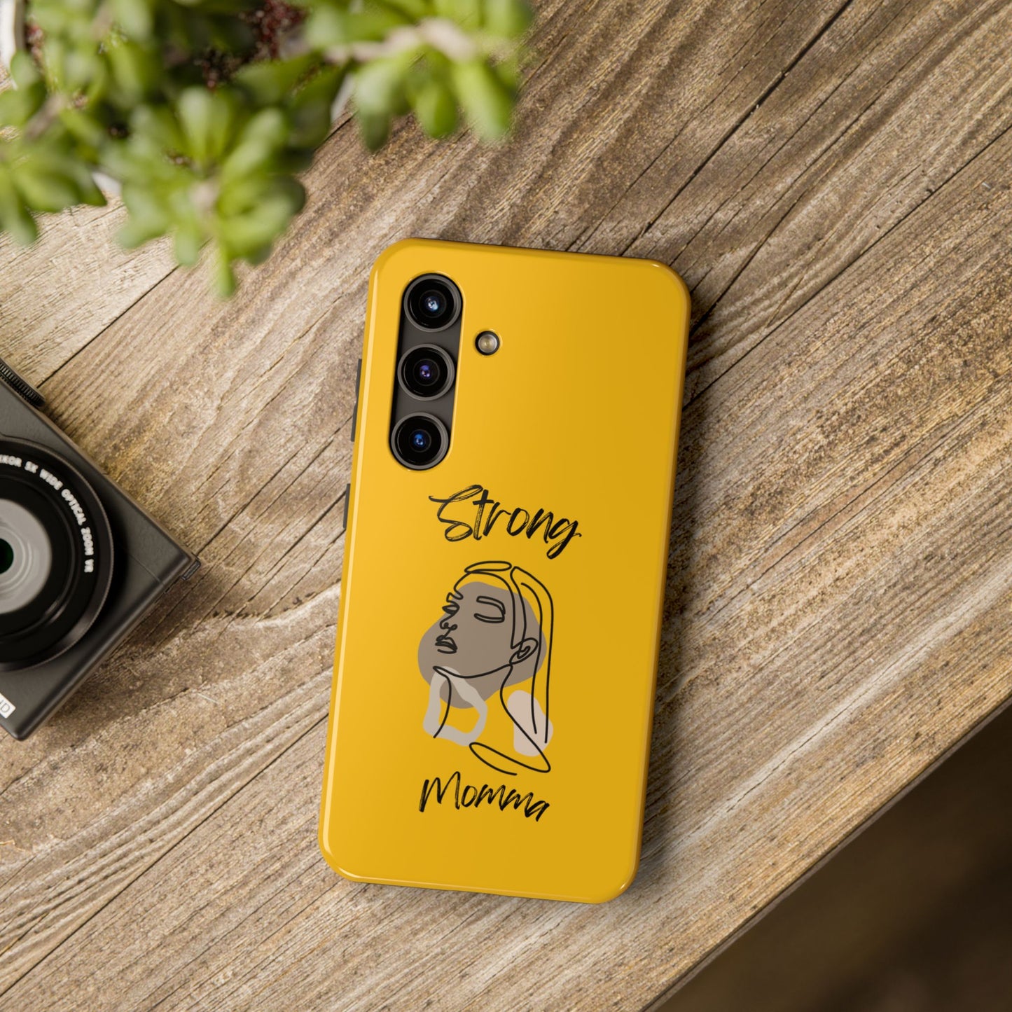 STRONG MOMMA Samsung Galaxy Tough Phone Cases (BL) Yellow
