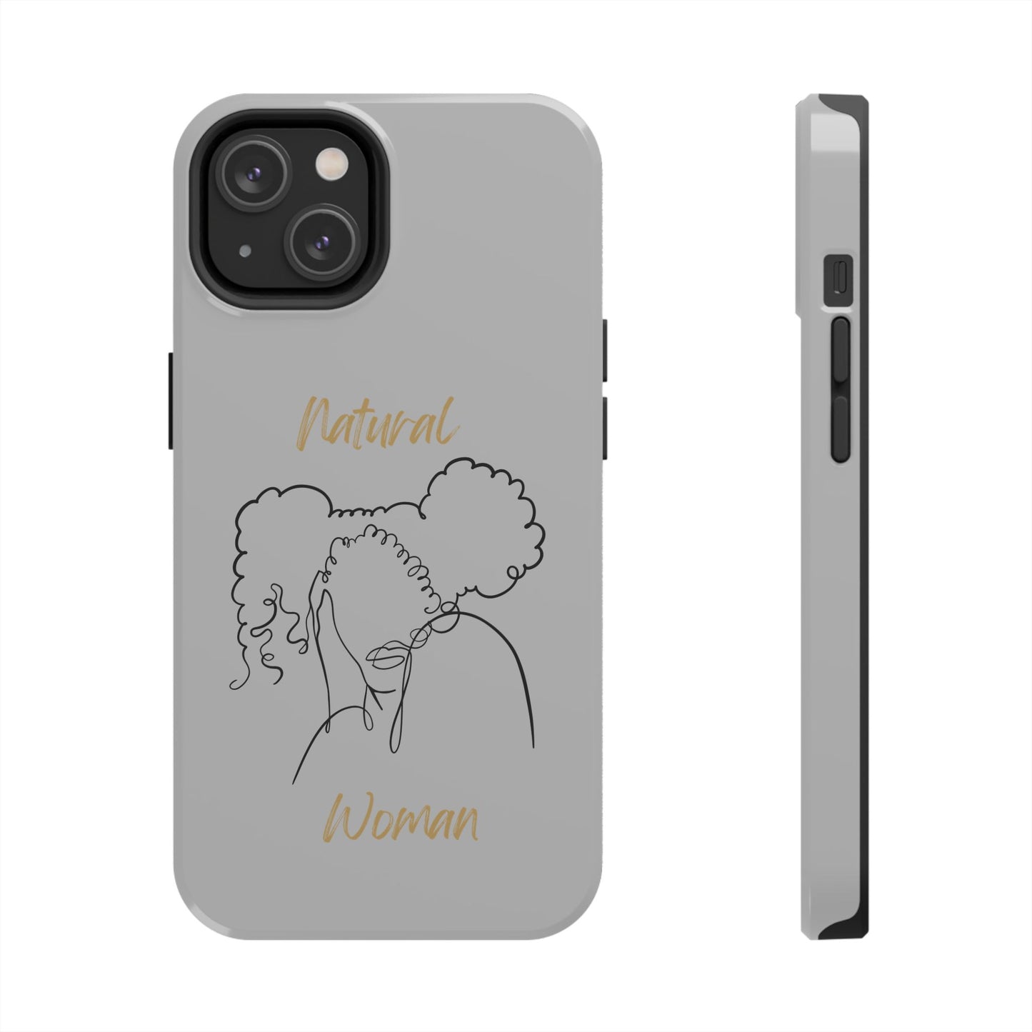 Natural Woman Twin Puffs (BL) Tough Phone Cases LIGHT GREY