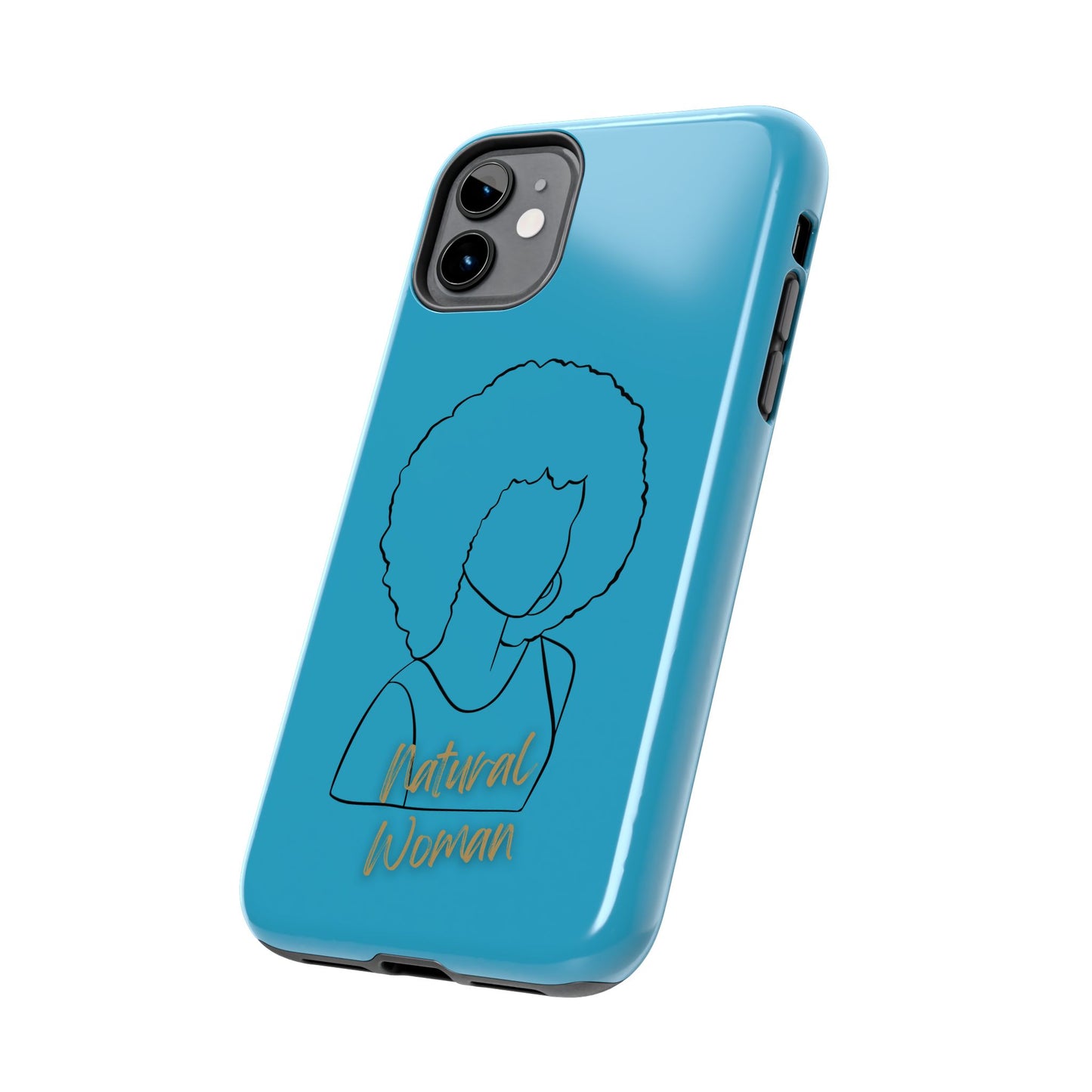 Natural Woman Afro (BL) Tough Phone Case TURQUOISE