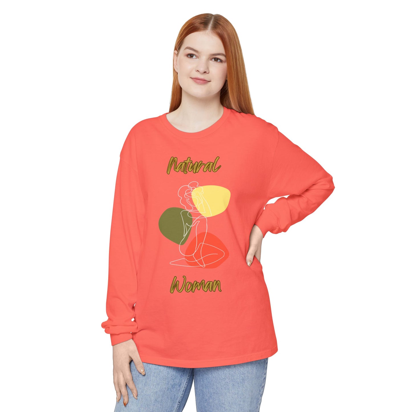 Natural Woman Colorful Pose (WL) Long Sleeve T-Shirt