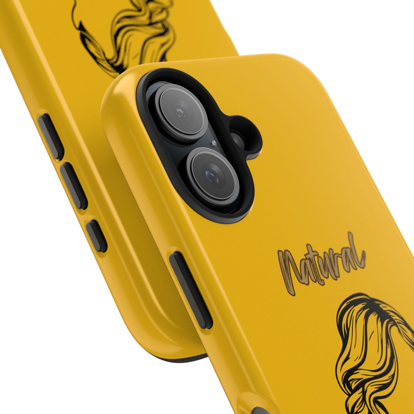 Natural Woman Long Curl (BL)Tough Phone Cases YELLOW