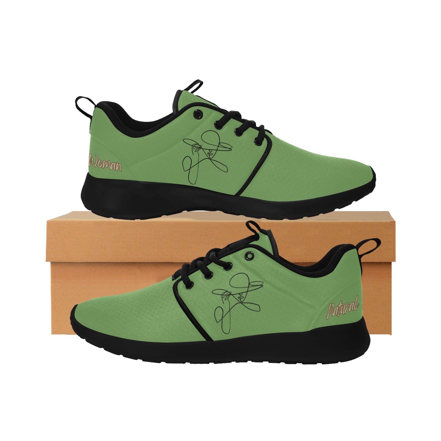 Natural Woman AN ORIGINAL (BL) GREEN w/ Black Sole Sneakers