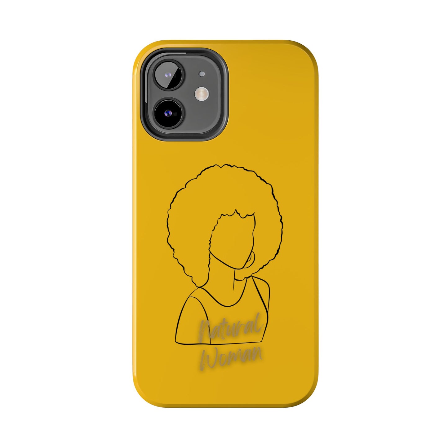 Natural Woman Afro (BL) Tough Phone Case YELLOW