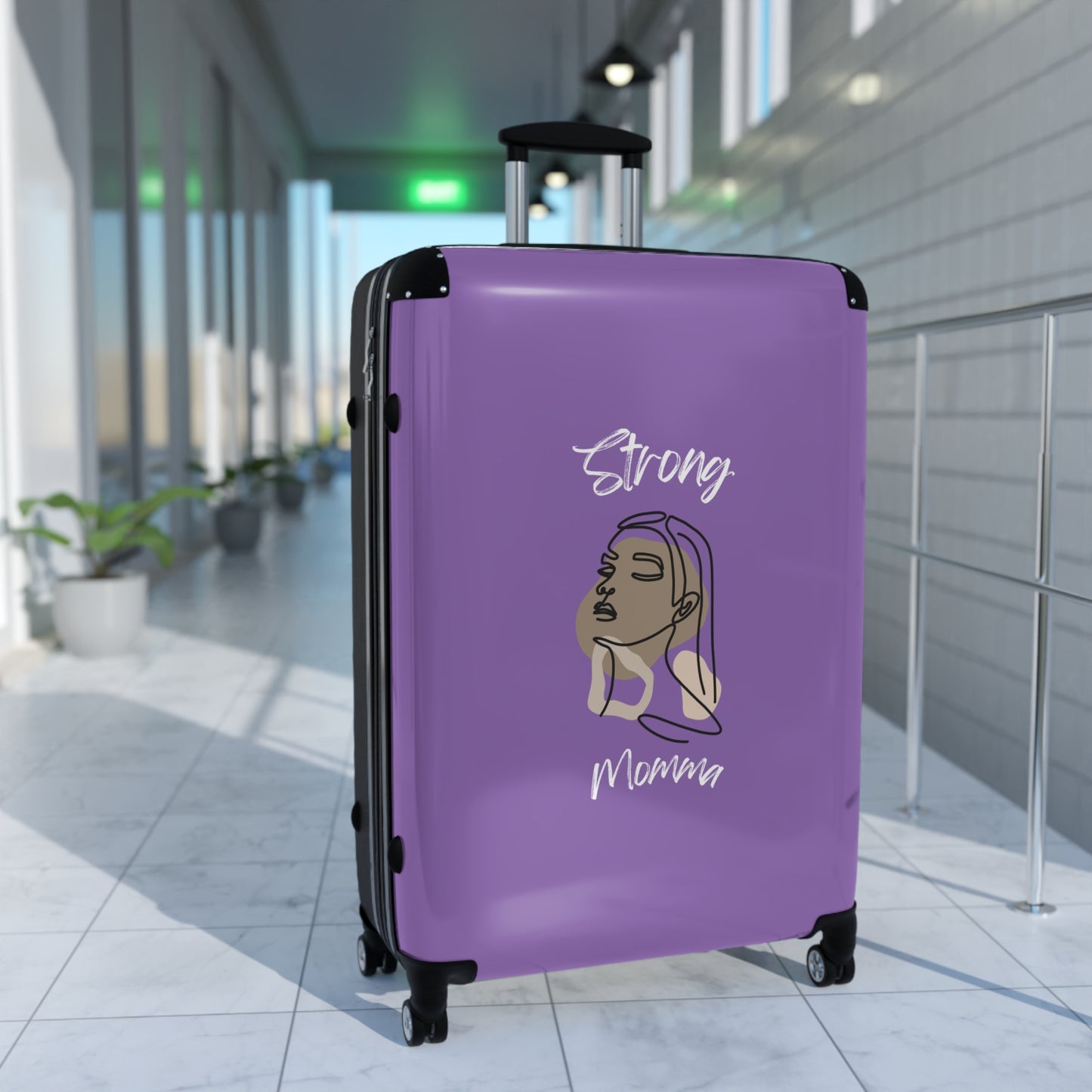 Strong Momma (WL) Luggage Bags LIGHT PURPLE