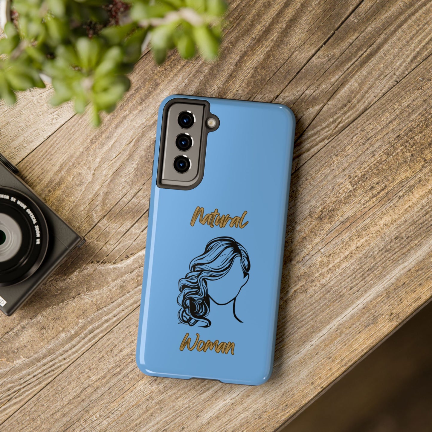 Natural Woman Long Curl (BL)Tough Phone Cases LIGHT BLUE