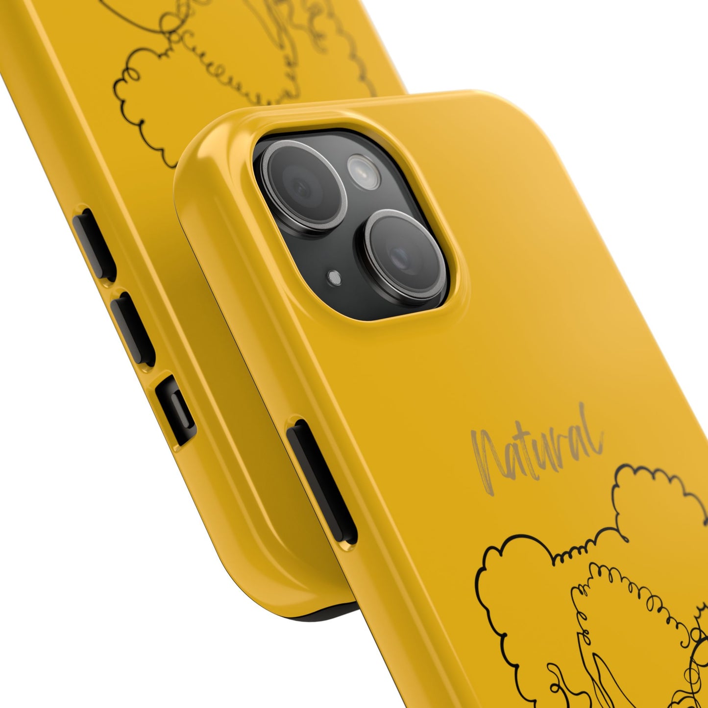 Natural Woman Twin Puffs (BL) Tough Phone Cases YELLOW