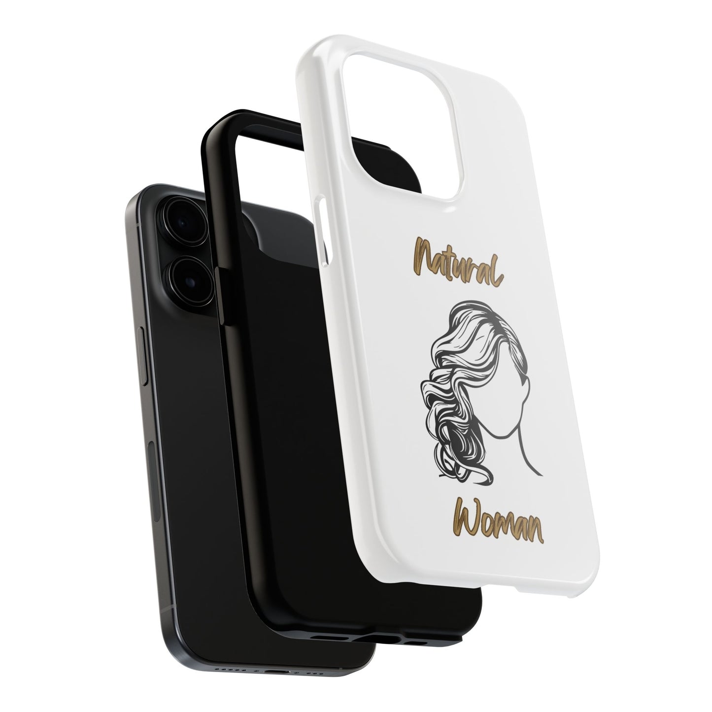 Natural Woman Long Curl (BL)Tough Phone Cases WHITE