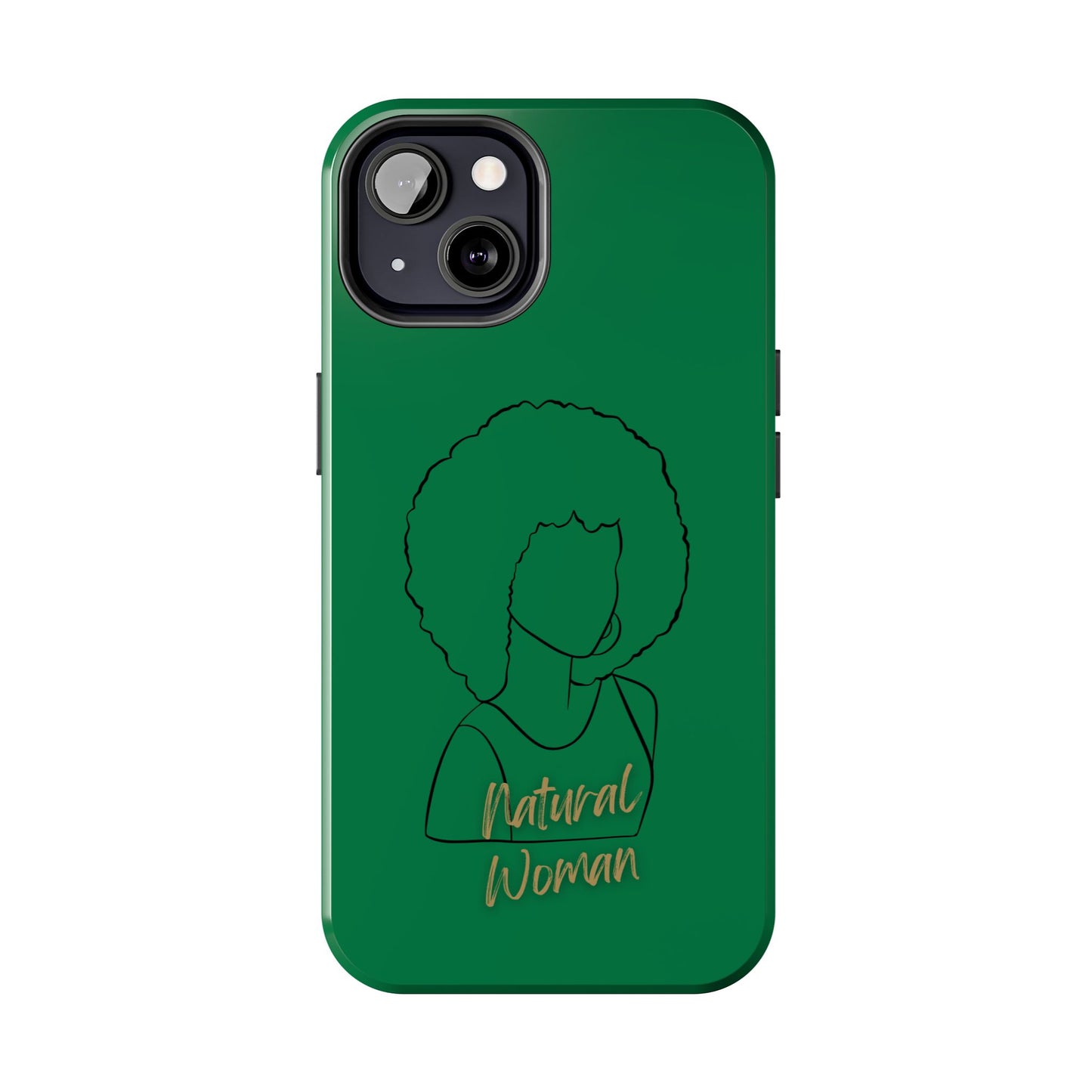 Natural Woman Afro (BL) Tough Phone Case DARK GREEN