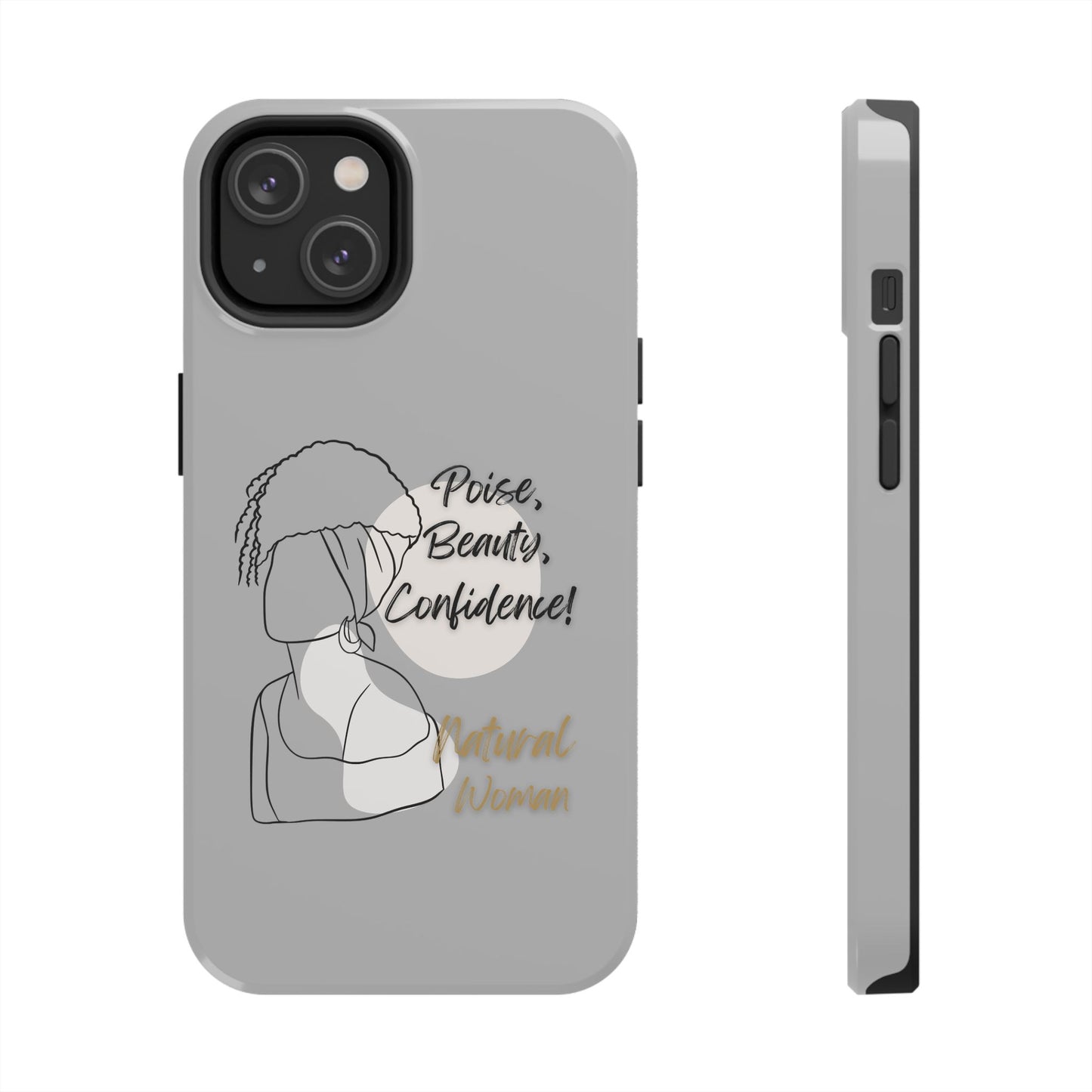 Natural woman Puff (BL)Tough Phone Cases LIGHT GREY