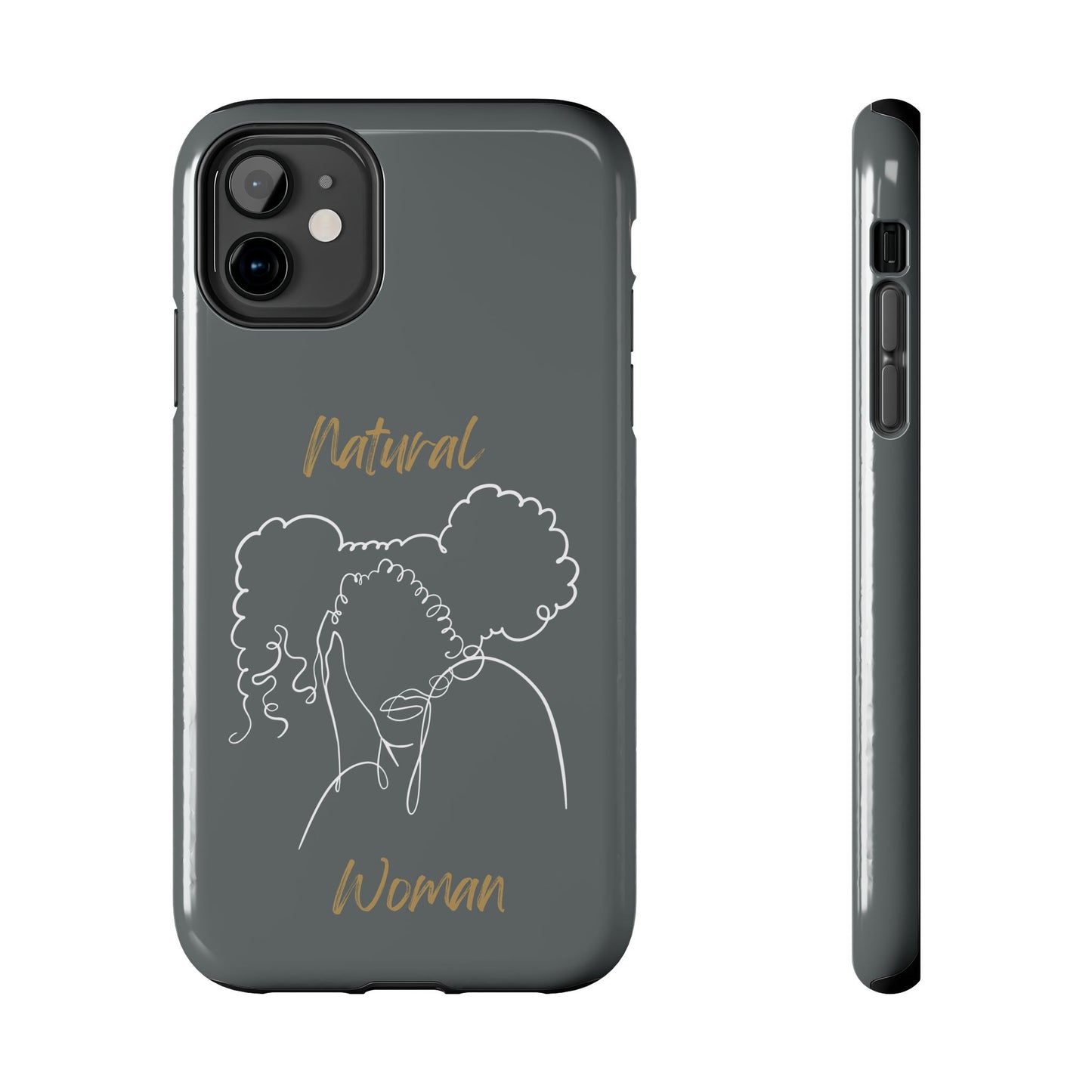Natural Woman Twin Puffs (WL)Tough Phone Cases DARK GREY