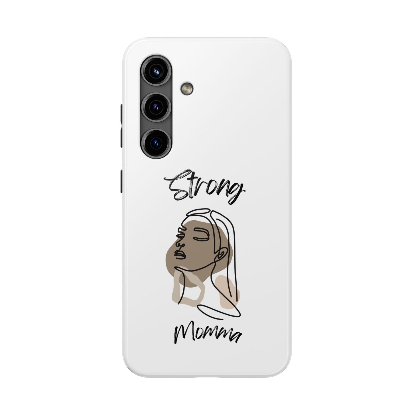 STRONG MOMMA Samsung Galaxy Tough Phone Cases (BL) White