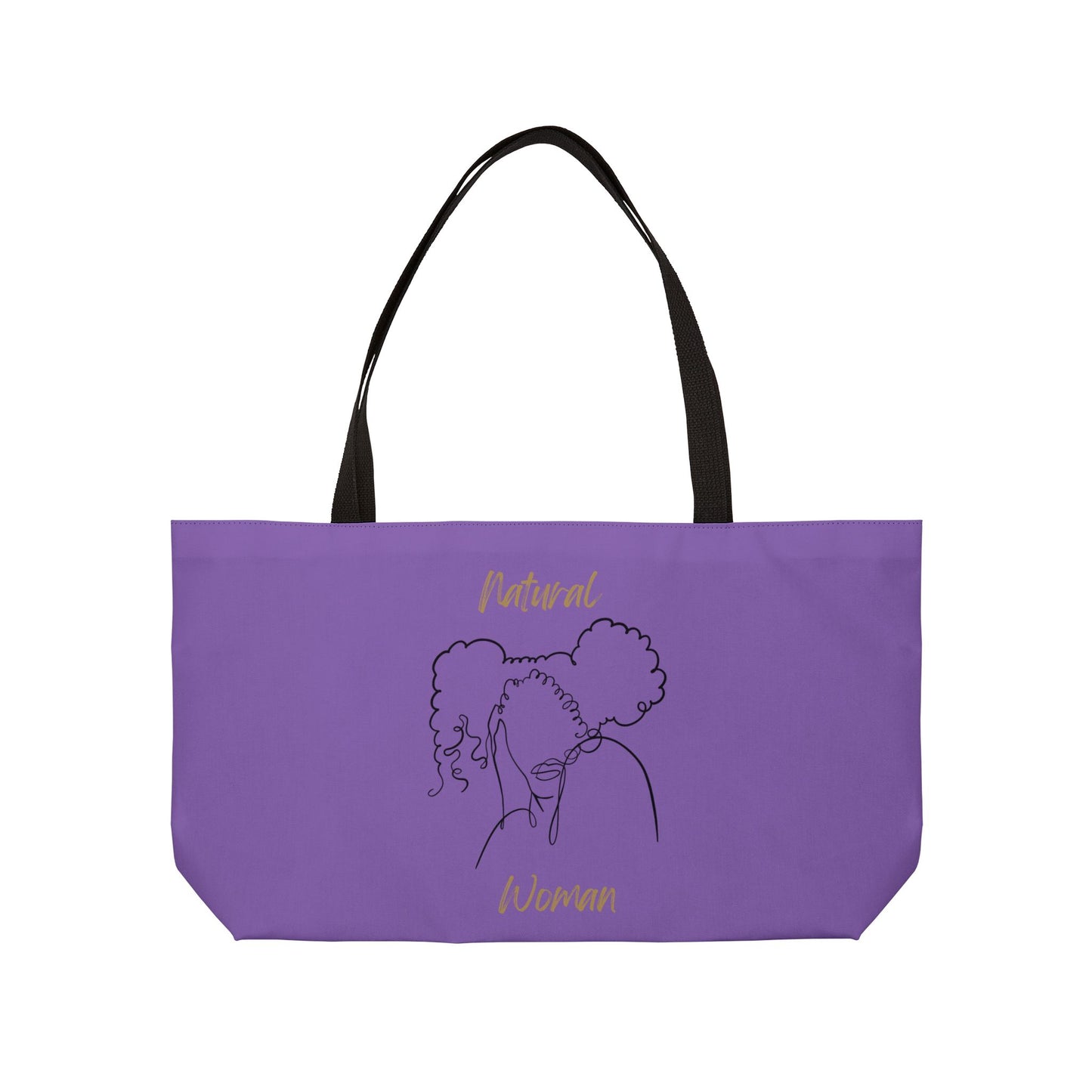 Natural Woman Twin Puffs (BL) Weekender Tote Bag LIGHT PURPLE
