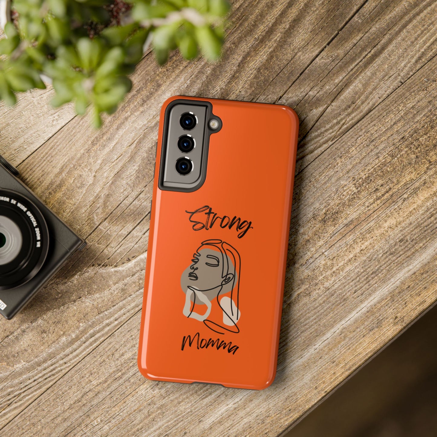 STRONG MOMMA Samsung Galaxy Tough Phone Cases (BL) Orange