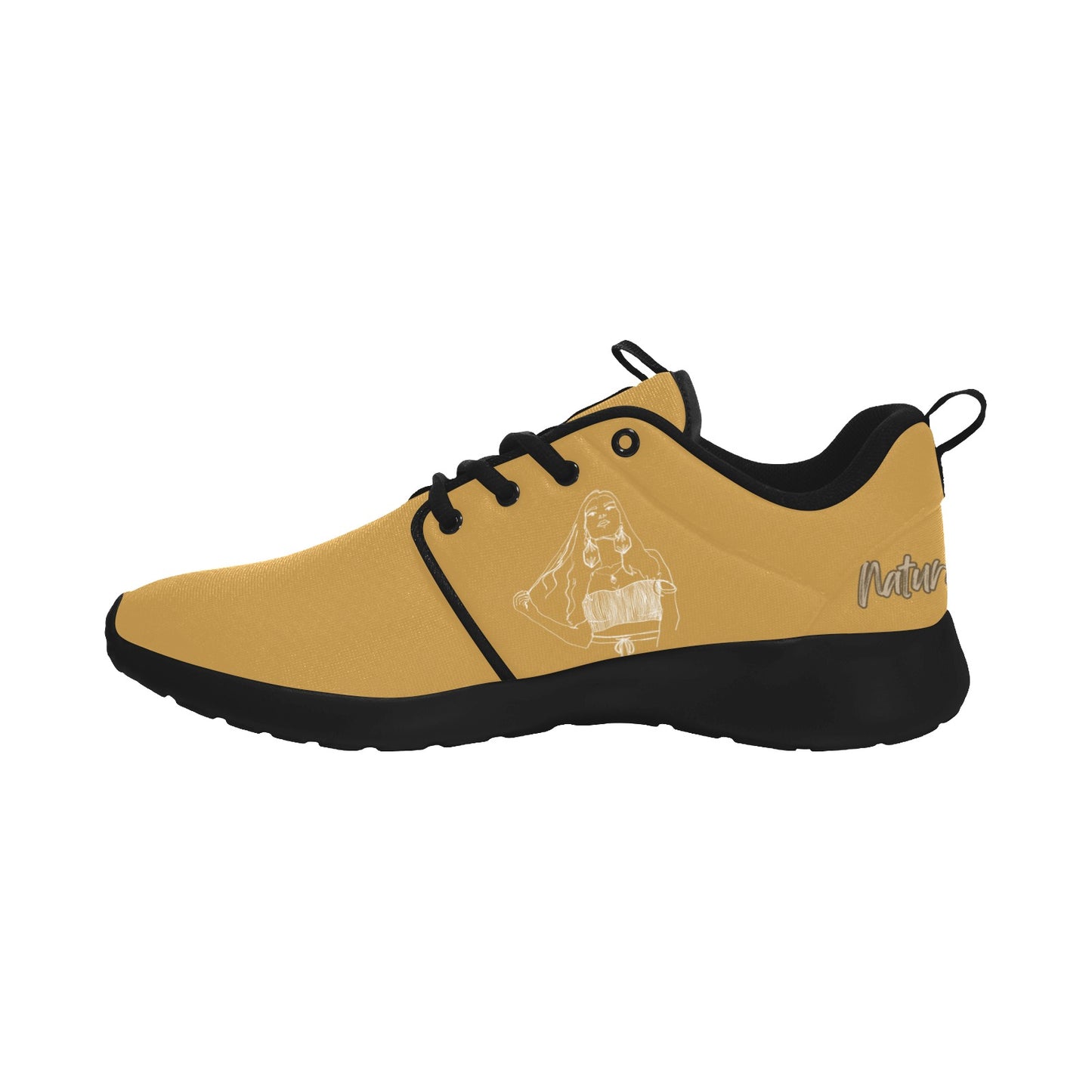 Natural Woman THINKING (WL) MODERATE ORANGE w/ Black Sole Sneakers