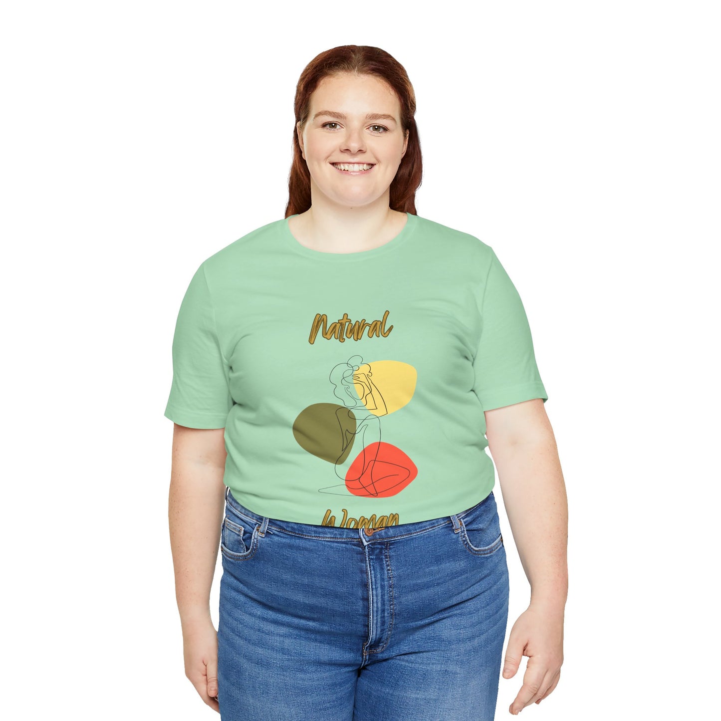 Natural Woman Colorful Pose (BL) Short Sleeve T-Shirt