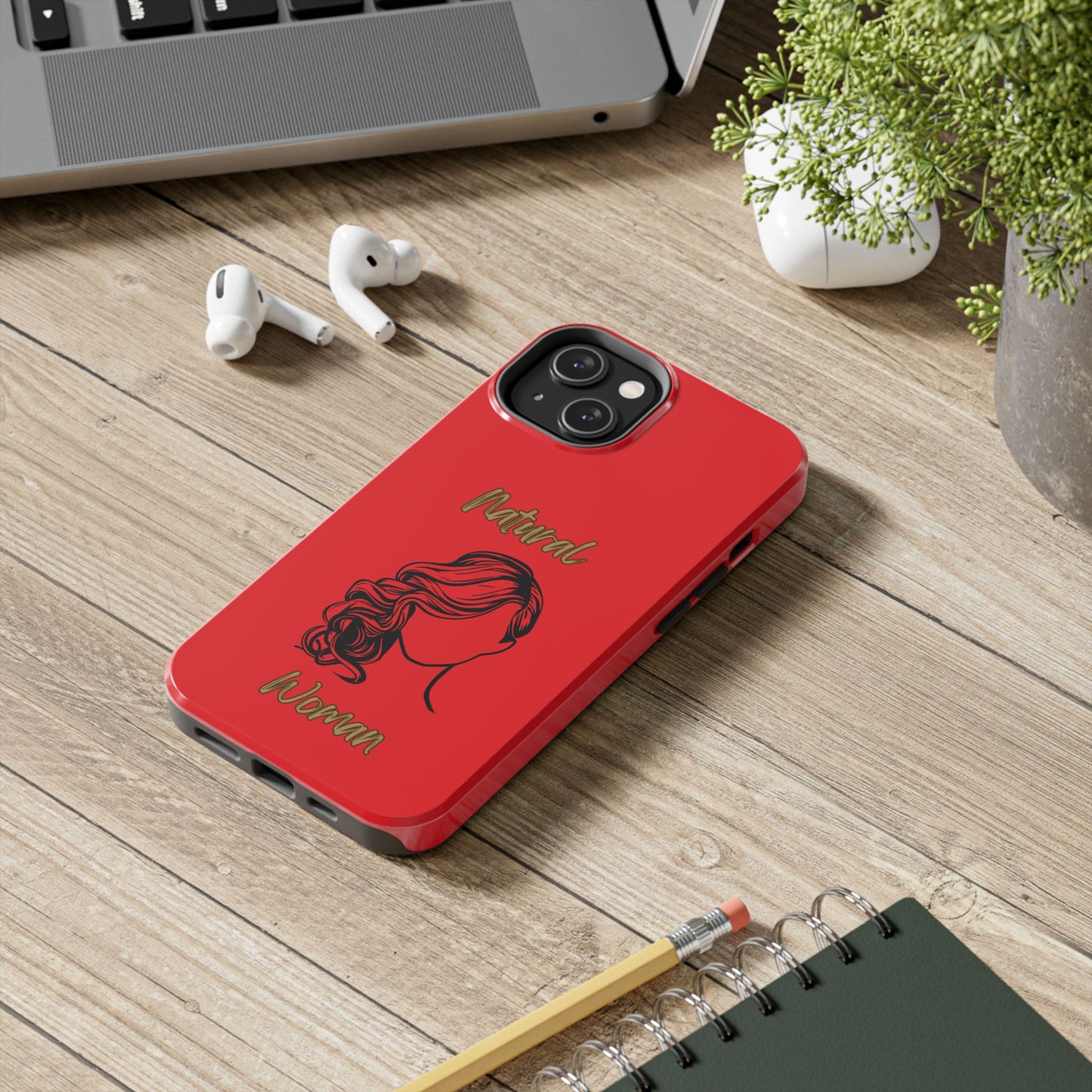 Natural Woman Long Curl (BL)Tough Phone Cases RED