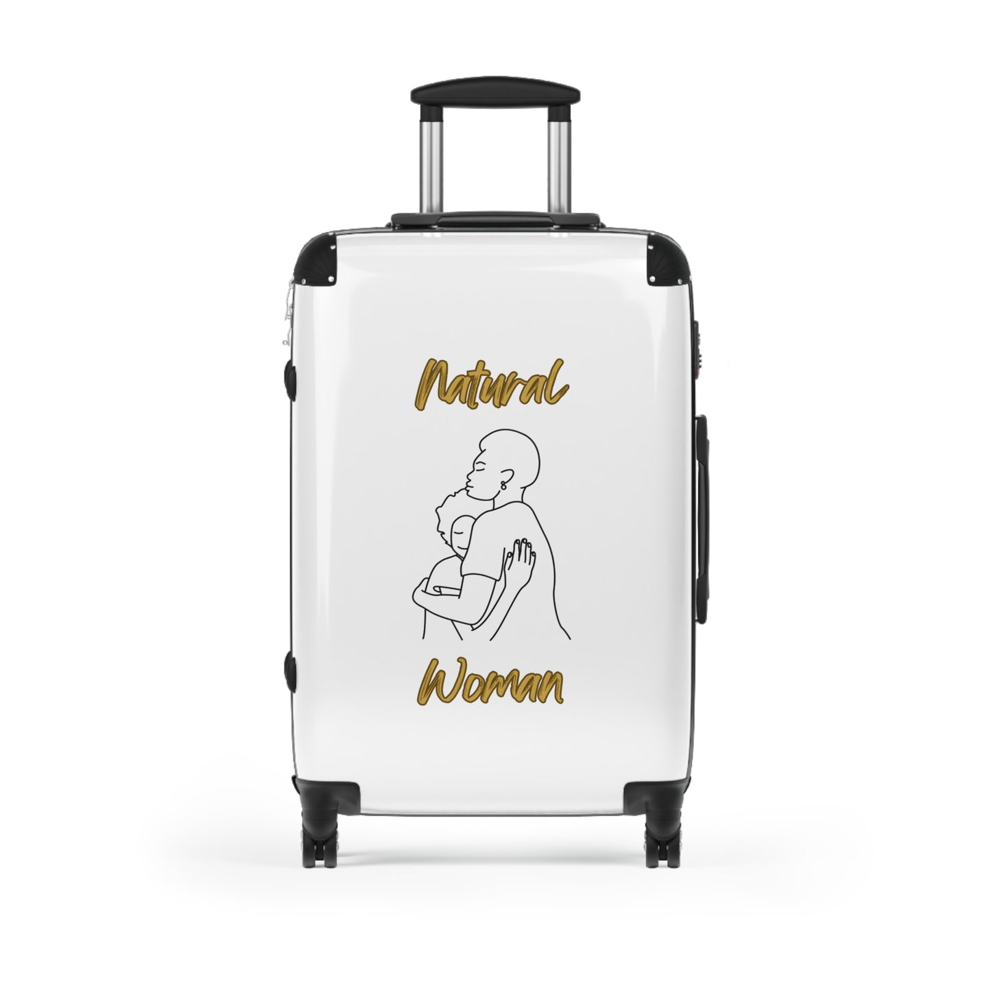 Natural Woman Safe With Momma (BL) Suitcase WHITE
