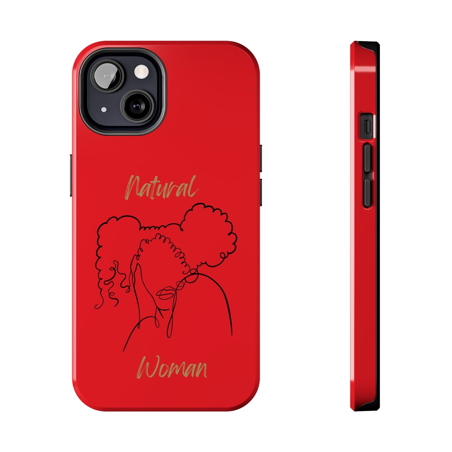 Natural Woman Twin Puffs (BL) Tough Phone Case RED