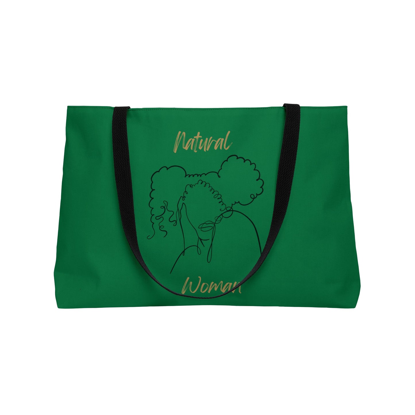 Natural Woman Twin Puffs (BL) Weekender Tote Bag DARK GREEN