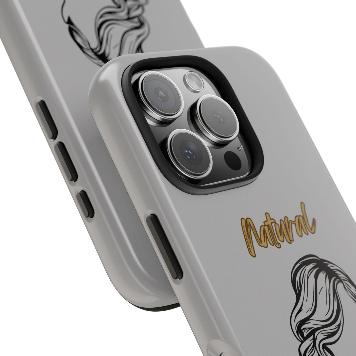 Natural Woman Long Curl (BL)Tough Phone Cases LIGHT GREY