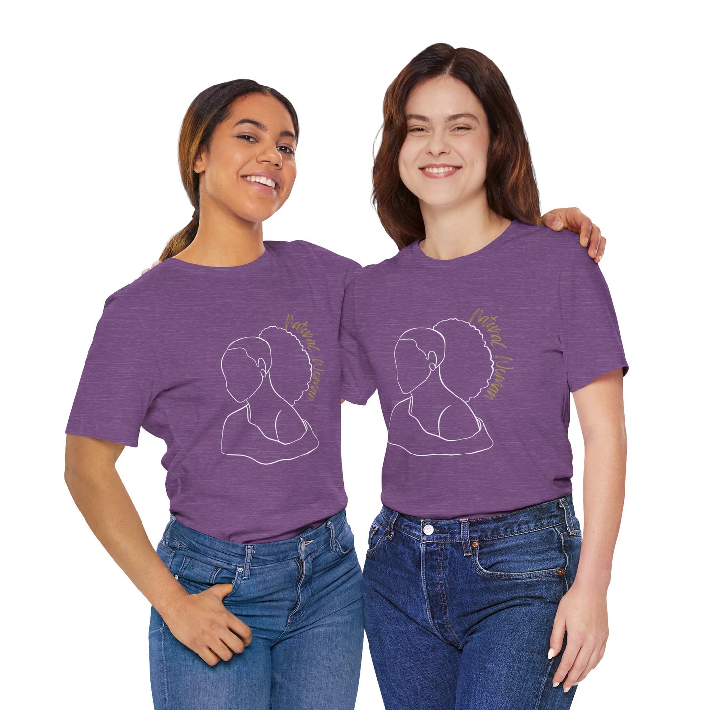 Natural Woman Behind Head Puff (WL) Short Sleeve T-Shirt