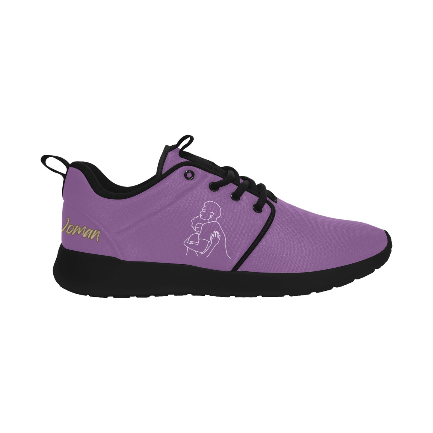 Natural Woman SAFE WITH MOMMA (WL) PURPLE w/ Sole Sneakers