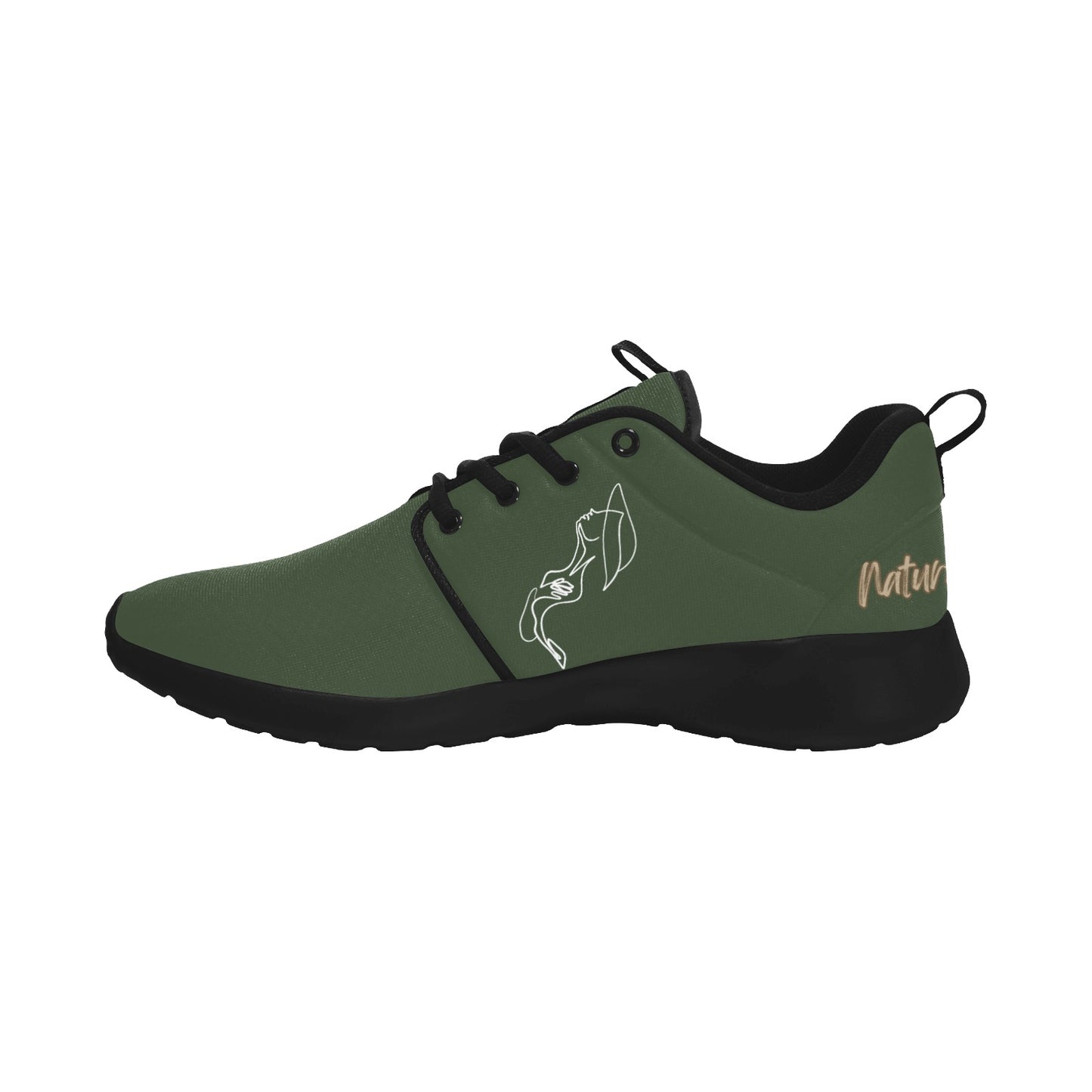 Natural Woman FREE (WL) DARK GREEN w/ Black Sole Sneakers