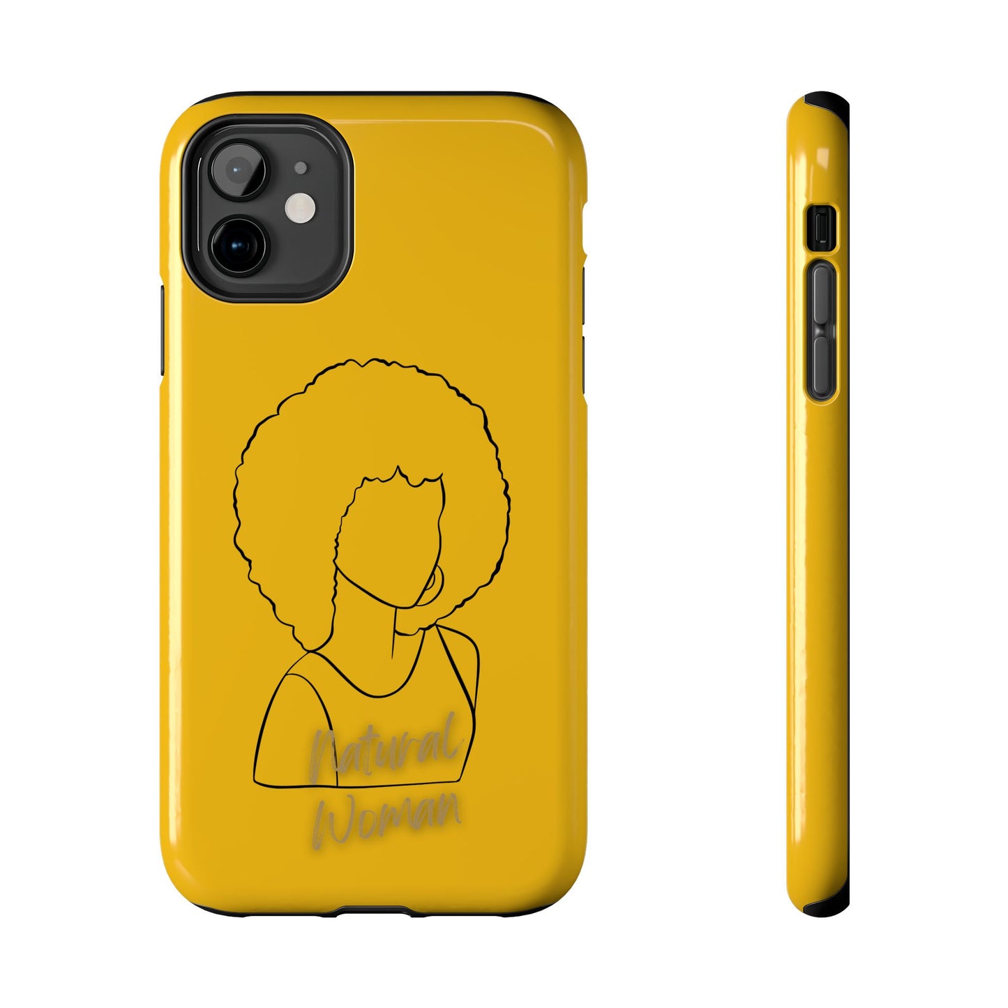 Natural Woman Afro (BL) Tough Phone Case YELLOW
