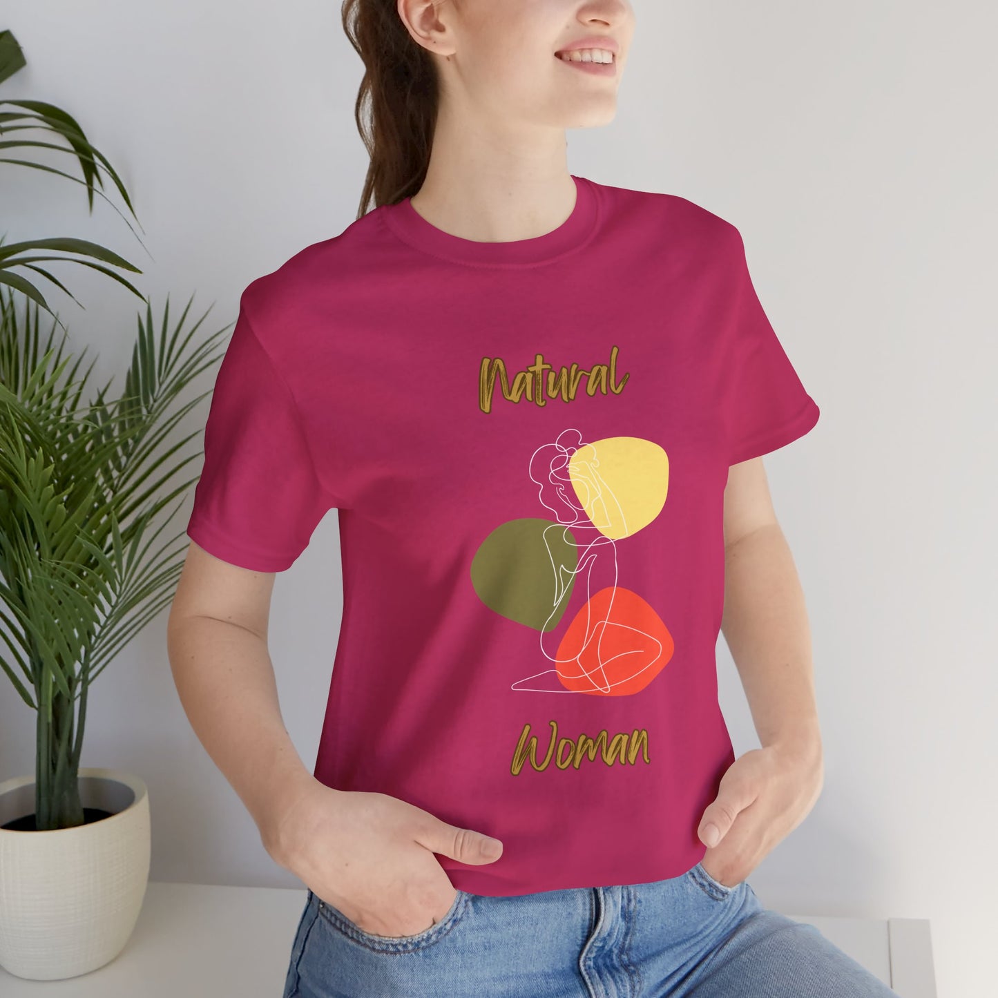 Natural Woman Colorful Pose (WL) Short Sleeve T-Shirt