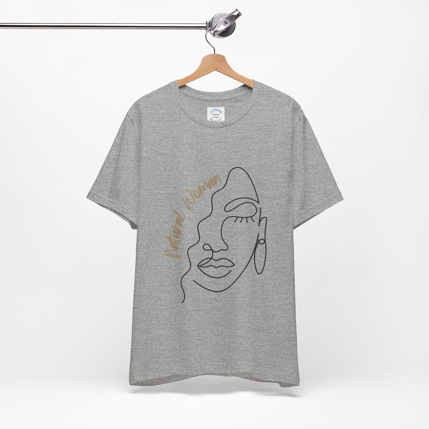 Natural Woman Half Face (BL) Short Sleeve T-Shirt