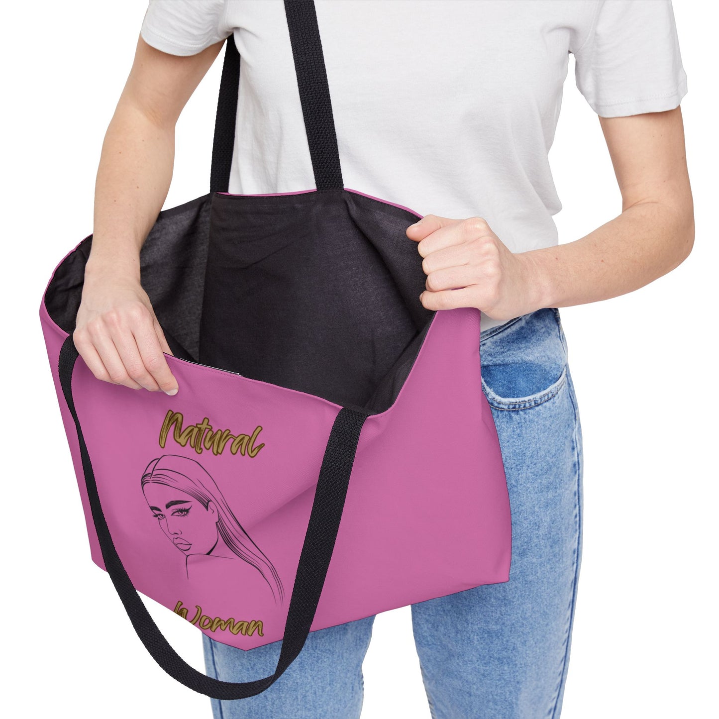 Natural Woman The Stare (BL) Weekender Tote Bag LIGHT PINK