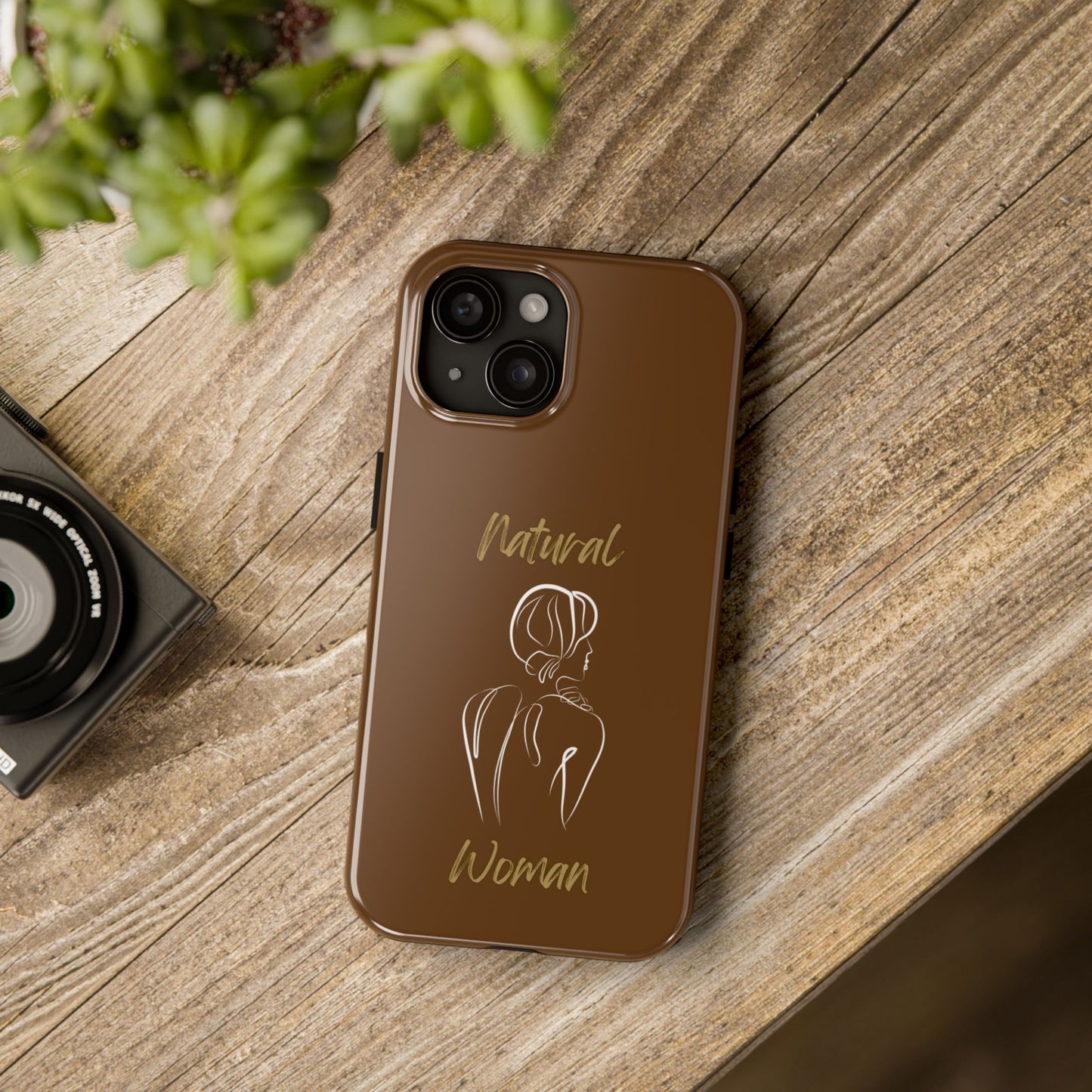 Natural Woman Back (WL)Tough Phone Cases BROWN