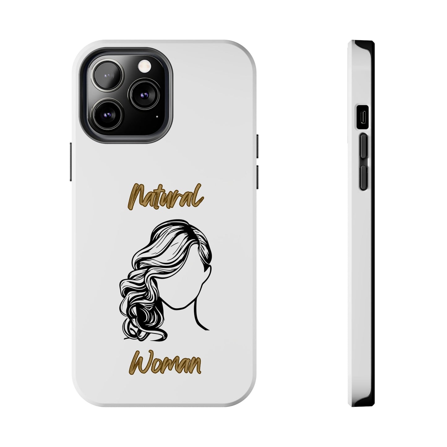 Natural Woman Long Curl (BL)Tough Phone Cases WHITE