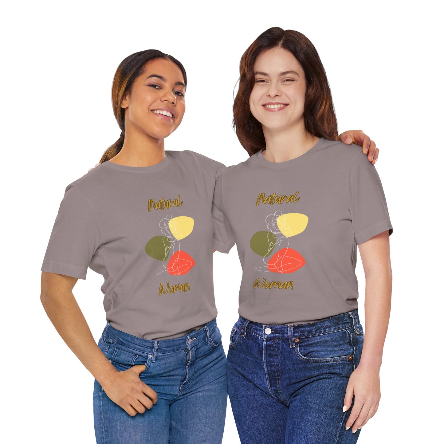 Natural Woman Colorful Pose (WL) Short Sleeve T-Shirt