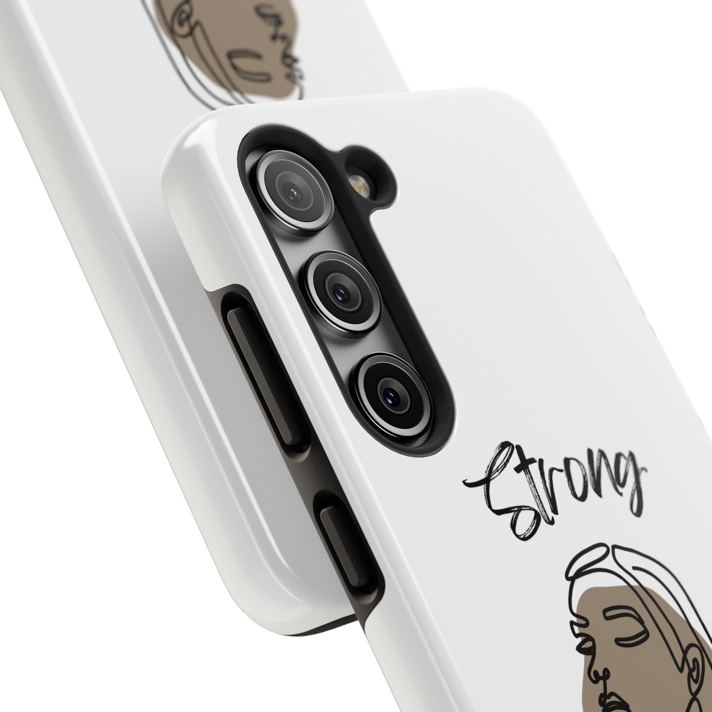 STRONG MOMMA Samsung Galaxy Tough Phone Cases (BL) White