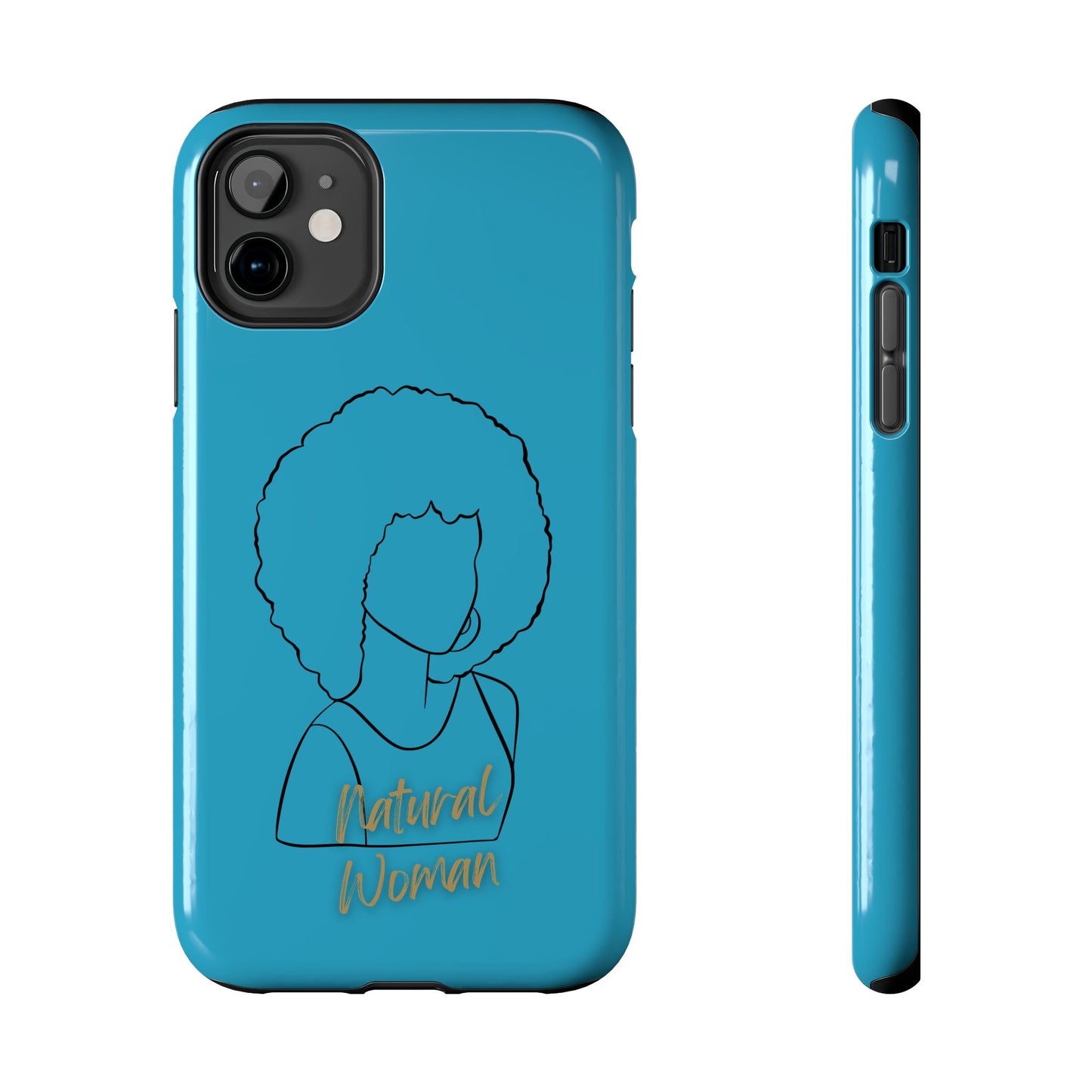 Natural Woman Afro (BL) Tough Phone Case TURQUOISE