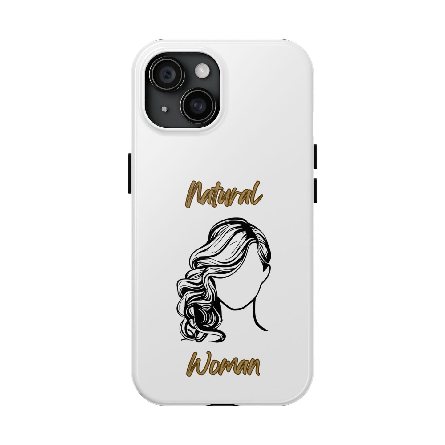 Natural Woman Long Curl (BL)Tough Phone Cases WHITE